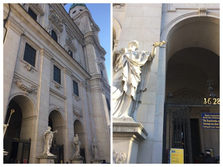 Fachada da Catedral de Salzburg ou a Dom zu Salzburg