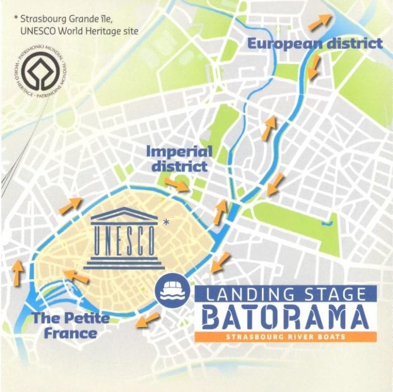 Mapa do roteiro do Batorama de Strasbourg