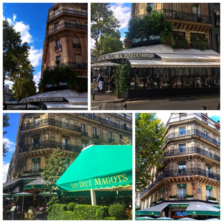 Bairro Saint Germain: 2 dos cafés mais emblemáticos de Paris - o Café de Flore e o Les Deux Magots