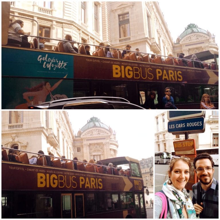 Big Bus Paris - última parada - a Gallerie Lafayete!