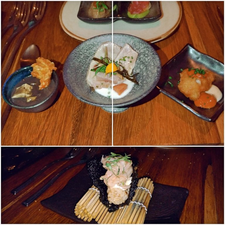 Carmen Cartagena: um restaurante de Chef com sabores caribenhos 7 Carmen Cartagena: um restaurante de Chef com sabores caribenhos - Moshico Carmen Cartagena Entrada e o temaki desconstruído