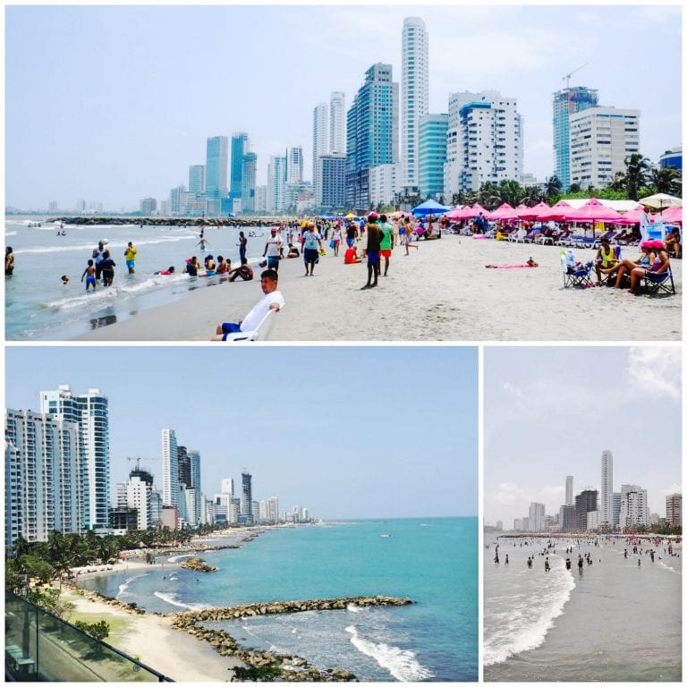 Praia de Bocagrande, em Cartagena