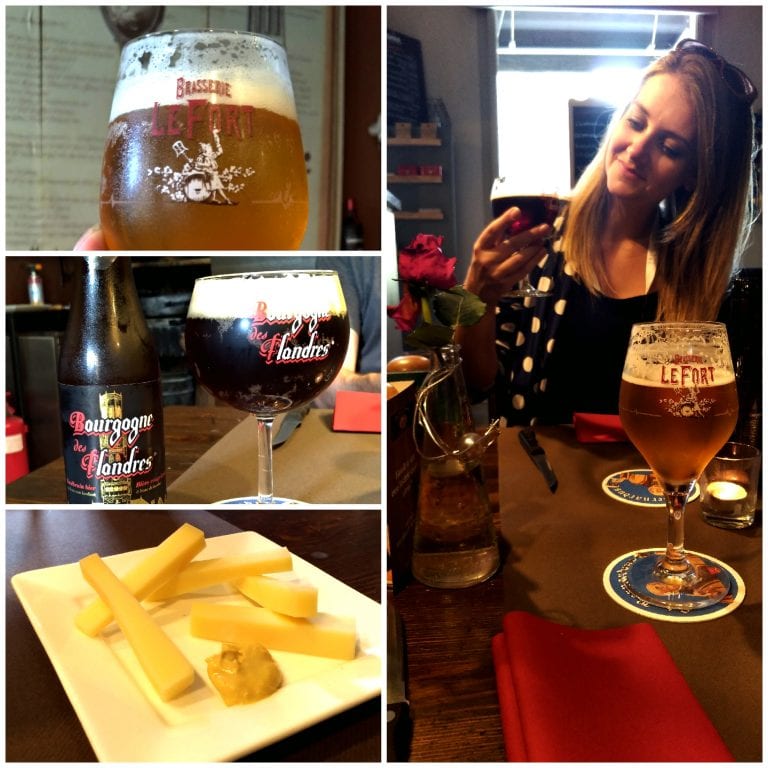 Cervejas belgas e queijo aperitivo