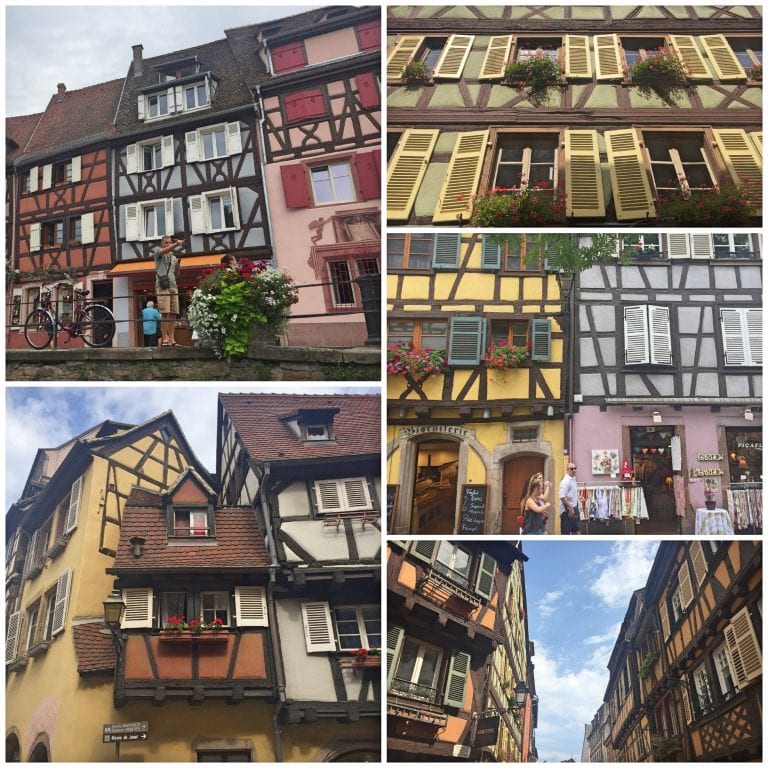 Fachadas das casas em estilo enchaimel de Colmar