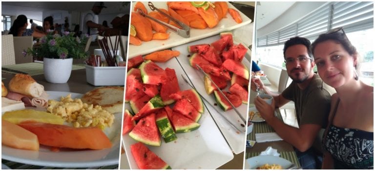 Onde ficar em Cartagena das Índias, na Colômbia: dicas de hotéis e melhores bairros 8 Buffet de café da manhã do Corales de Indias