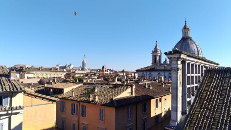 Vista do terraço do Hotel Raphael em Roma