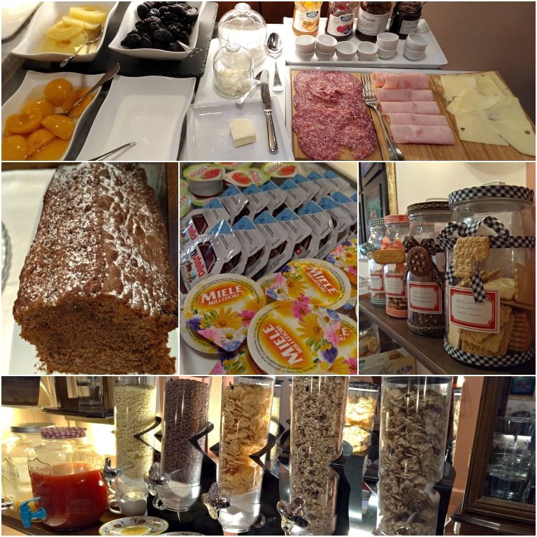 Buffet de café da manhã do Hotel Pallotta Assisi