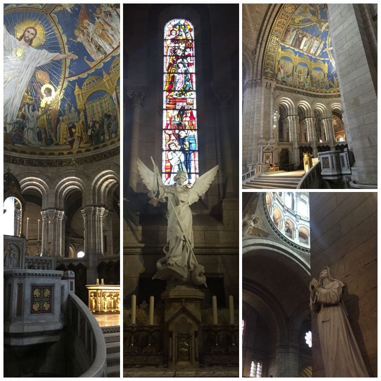 Visita ao interior da Basílica de Sacre Coeur