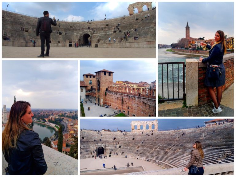 Onde ficar em Verona. Alguns pontos turísticos de Verona: Arena de Verona, Ponte Pietra, Museo di Castelvecchio e a vista do Castel San Pietro 