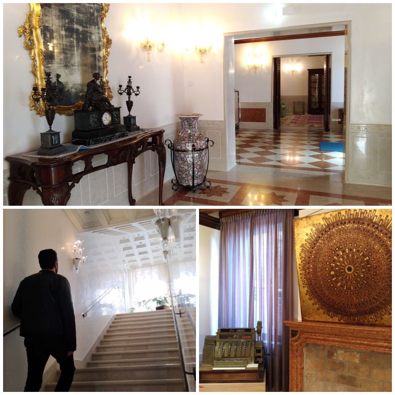Detalhes do lobby e áreas comuns do Hotel Santa Chiara