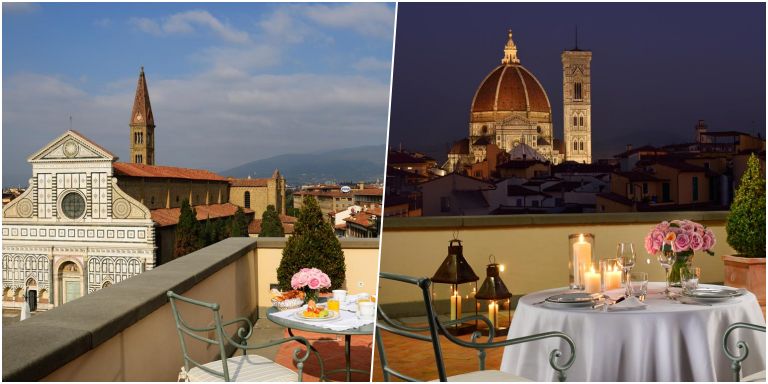 Vista do terraço do Hotel Santa Maria Novella