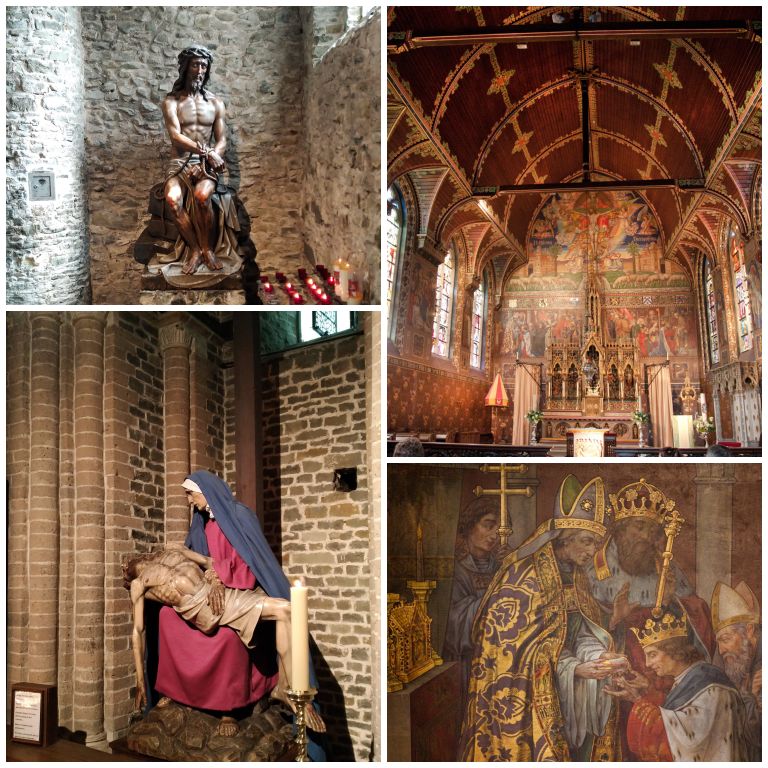 Detalhes internos da Basílica do Sangue Sagrado em Bruges