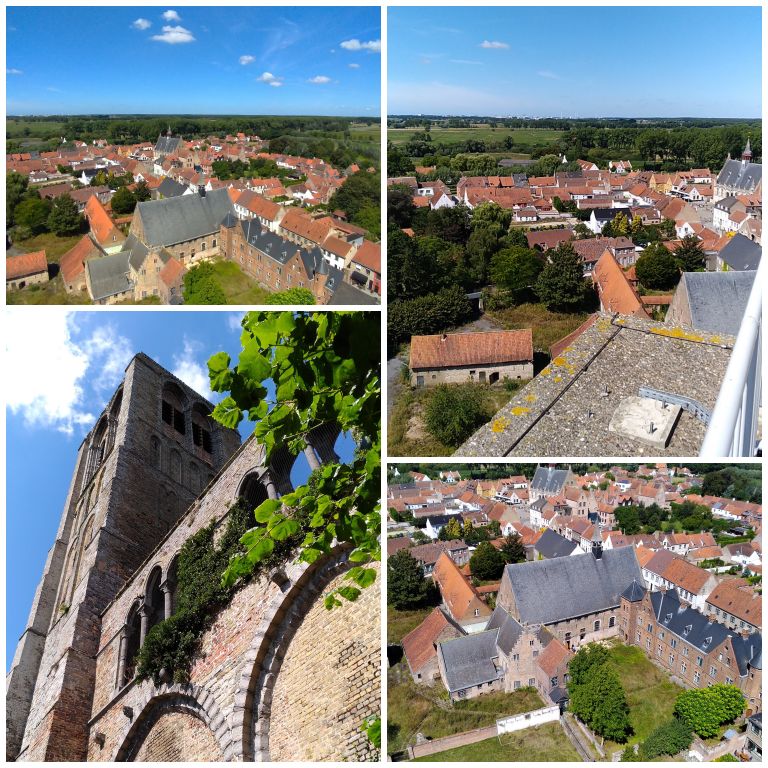 Torre da Igreja de Damme e a vista de cima