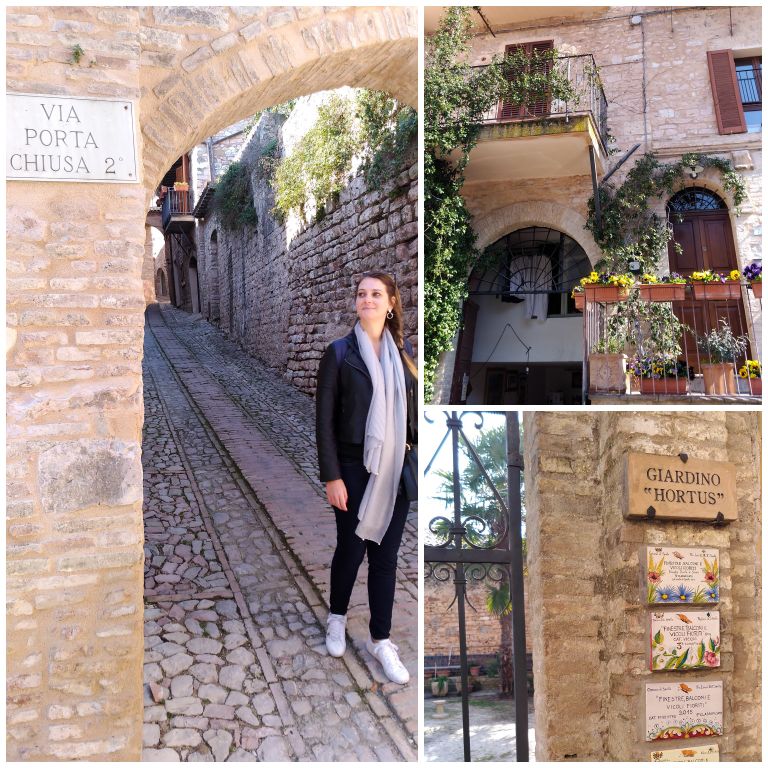 Detalhes das ruas e casas de Spello