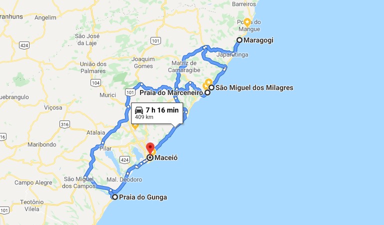 Roteiro de 7 dias em Alagoas: Maceió, Praia do Gunga, São Miguel dos Milagres, Passo de Camaragibe, Praia do Marceneiro e Maragogi