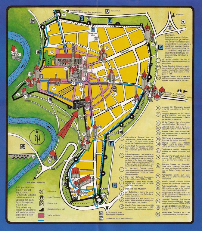 rothenburg tourist map