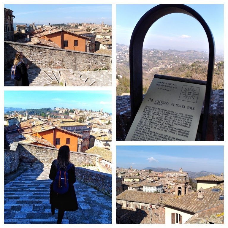 Vistas de Perugia a partir da Porta Sole