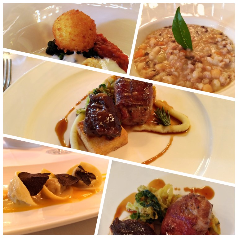 O que fazer na Toscana: tour com degustação de vinhos e almoço harmonizado na vinícola Banfi 12 Pratos no menu degustação do restaurante La Taverna