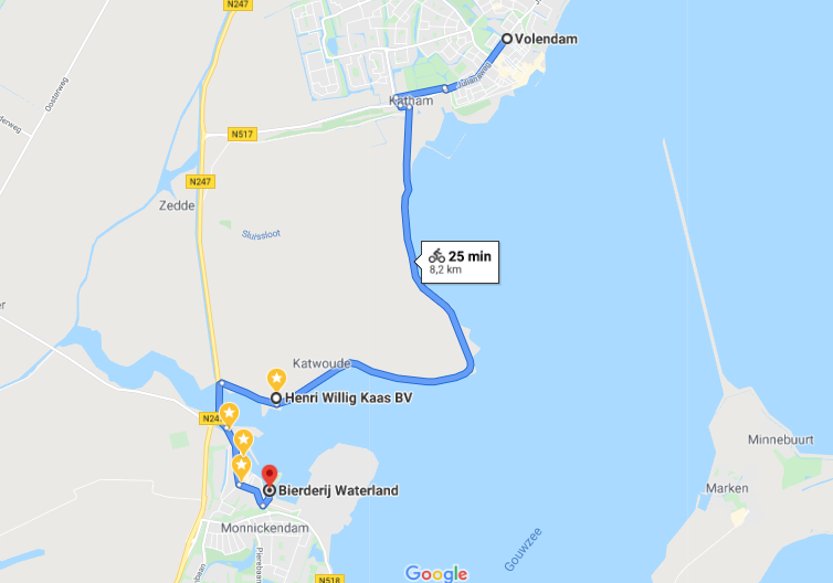 de Volendam a Monnickendam Bierderij Waterland