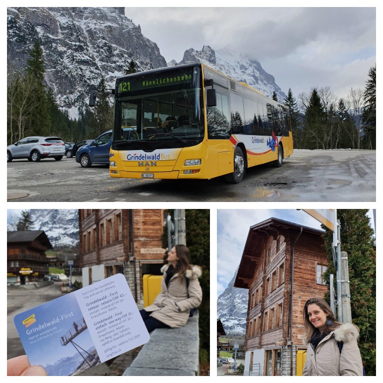 Passe de ônibus fornecido pelo hotel em Grindelwald