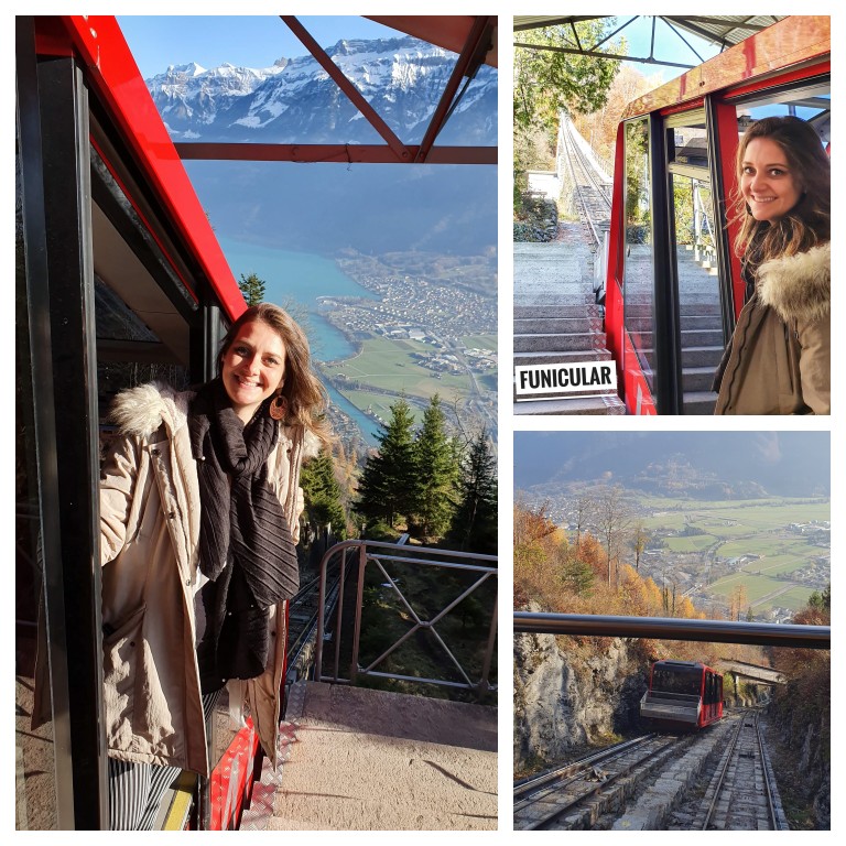 Funicular até o topo do Harder Kulm