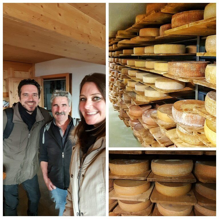 "Cheese Cellar", o local onde os queijos alpinos produzidos durante o verão ficam armazenados para o processo de maturação