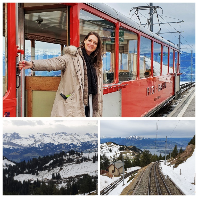 Chegada ao Rigi Kulm - topo do Monte Rigi