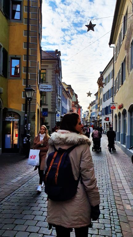 Ruas de comércio de Konstanz no centro histórico