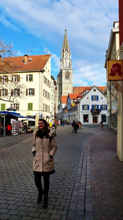 Ruas de comércio de Konstanz no centro histórico