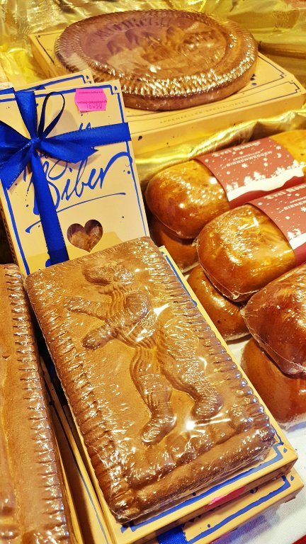 Mercado de Natal: Biber, espécie de pão de mel com especiarias tradicional de St. Gallen