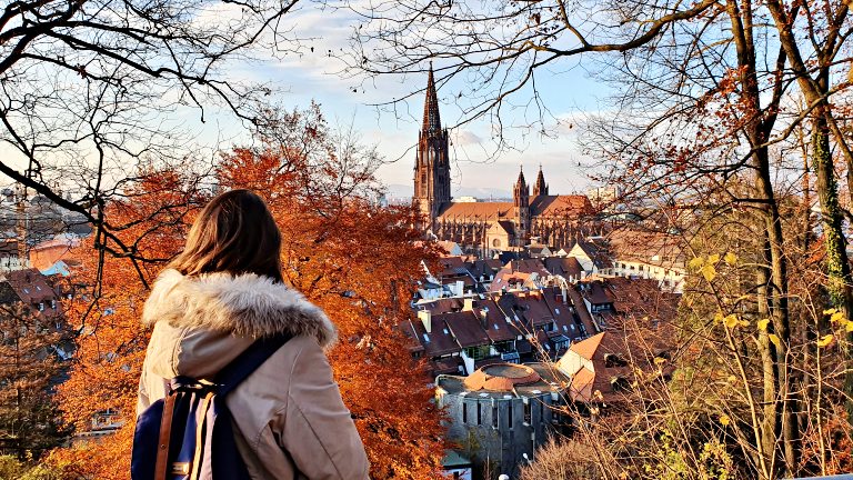O que fazer em Freiburg, na Alemanha: roteiro de 1 dia no coração da Floresta Negra 54 Vista da Catedral de Freiburg no Schlossberg | O que fazer em Freiburg