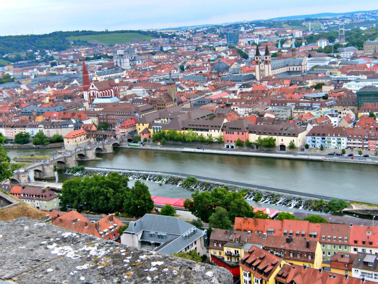 Vista do alto da Festung Marienberg (fortaleza) | Autor: Roland.h.bueb