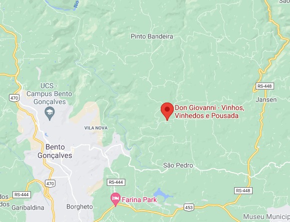 Localização da Pousada Don Giovanni