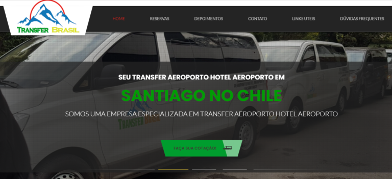 Página inicial da Transfer Brasil
