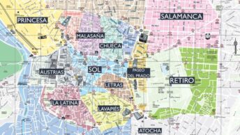 Mapa dos bairros turísticos de Madri | Onde ficar em Madri