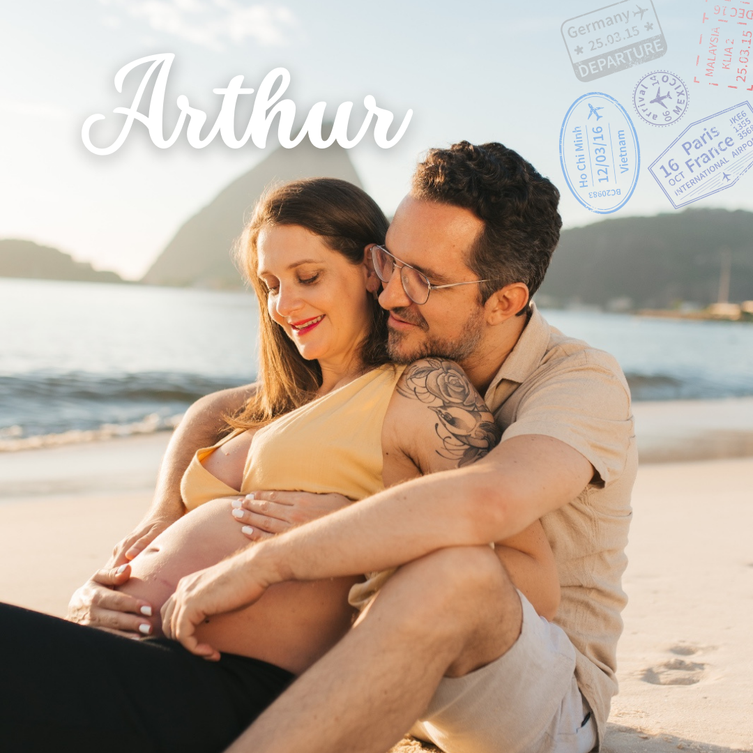 Viajar é Demais - Cha Fraldas Arthur Viajar e Demais 1080 x 1080