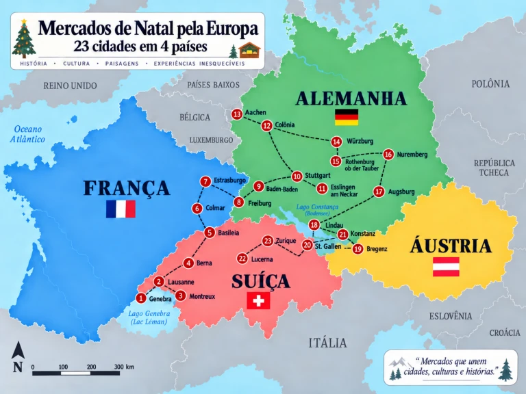 Natal sobre trilhos: uma viagem de trem pelos mercados de Natal de 4 países da Europa 2 Natal sobre trilhos: uma viagem de trem pelos mercados de Natal de 4 países da Europa - mapa mapa mercados de natal
